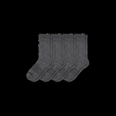 Men's Marl Calf Sock 4-Pack - Marled Charcoal - Medium - Bombas