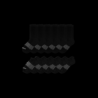 Women's Calf & Ankle Sock 12-Pack - Black - Medium - Bombas