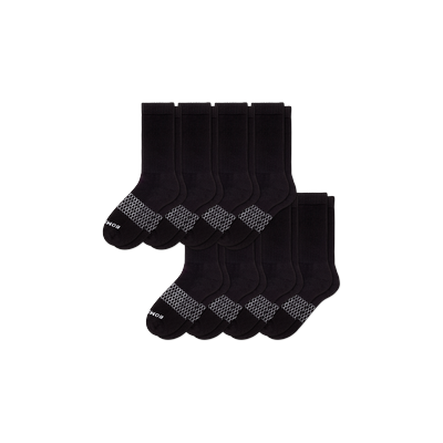 Women's Calf Sock 8-Pack - Black - Large - Bombas