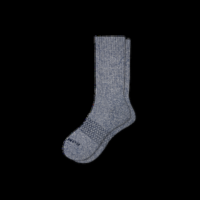 Men's Marl Calf Socks - Navy Cream - Large - Bombas