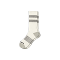 Vintage Stripe Calf Sock - White Grey - Large - Bombas