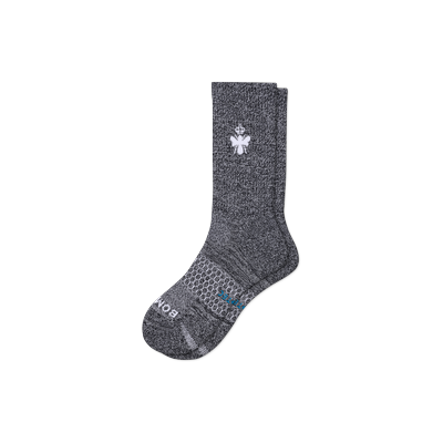 Women's All-Purpose Performance Calf Socks - Charcoal Marl - Medium - Cotton Blend - Bombas