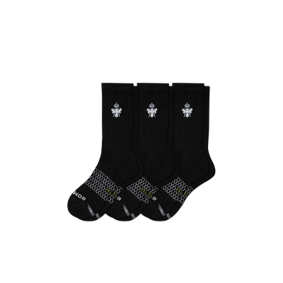 Women's All-Purpose Performance Calf Sock 3-Pack - Black - Medium - Bombas
