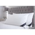 Littens 50cm x 90cm Luxury Pair Super King Size White Goose Feather & Down Pillows 230TC 100% Cotton Casing, Down Proof (20" x 36")