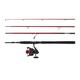 PENN Fierce IV Travel Spin Combo, Fishing Rod and Reel Combo, Spinning Combos, Boat Fishing and Saltwater Angling, Sea - Inshore Fishing, Seabass, Unisex, Red / Black, 2.74m | 20-80g