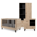 Tutti Bambini Como 3 Pcs Room Set Distressed Oak & Slate Grey