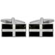 David Van Hagen Cornish St Piran Flag Cufflinks - Black/White