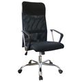 Rawdon High Back Mesh Operator Chair With Fixed Arms - Black with Chrome Base