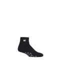 1 Pair Black Slipper Thermal Ankle Slipper Socks Men's 6-11 Mens - Heat Holders