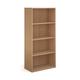 Contract bookcase 1630mm high with 3 shelves - beech