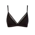 Ladies 1 Pack Sloggi GO Ribbed Bralette Black Extra Large