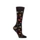 1 Pair Variante Unica Platino Floral Knit Opaque Knee High Socks Ladies One Size - Trasparenze