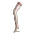 1 Pair Powder Shelina 12 Denier Ultra Transparent Hold Ups With Shimmer Ladies Small - Falke