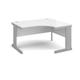 Office Desk | Right Hand Corner Desk 1400mm | White Top With Silver Frame | 800mm Depth | Vivo