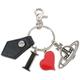 Vivienne Westwood Vegan Pagila I Love Orb Keyring - Silver/Black