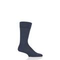 Mens 1 Pair Falke Family Everyday Cotton Socks Navy Blue Melange 8.5-11 Mens