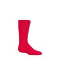 1 Pair Red Plain Bamboo Socks with Comfort Cuff and Smooth Toe Seams Kids Unisex 4-5.5 Kids (13-14 Years) - SOCKSHOP