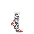 Ladies 1 Pair Thought Danika Floral Bamboo and Organic Cotton Socks Cream 4-7 Ladies