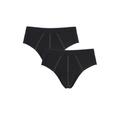 2 Pack Black 24/7 Basic Natural Cotton Midi Briefs Men's 40 Mens - Sloggi