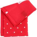 Knightsbridge Neckwear Polka Dot Border Cotton Neckerchief - Red/White