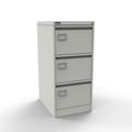 Silverline Executive 3 Drawer Individually Locking Foolscap Filing Cabinet - White