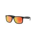 Ray-Ban Sunglasses Man Justin Color Mix - Black Frame Red Lenses 51-16