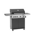 Grillstream Elite 4 Burner Hybrid Gas/Charcoal BBQ with Side Burner (Matt Black)