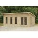 Forest Garden Wolverley 6.0m x 4.0m Pent Double Glazed Log Cabin (24kg Polyester Felt With Underlay / Installation Included)