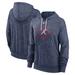 Women's Nike Navy Atlanta Braves Diamond Icon Gym Vintage Lightweight Hooded Top