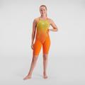 Women's Fastskin LZR Pure Intent Closedback Kneeskin Orange/Green