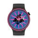 Swatch Blue Taste Unisex Black Rubber Strap Watch