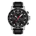 Tissot Supersport Chrono Men's Black Leather Strap Watch