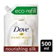 Dove Fine Silk Caring Liquid Hand Wash Refill with moisturising cream for expert skin for moisturised & protected hands 500ml