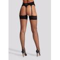Ann Summers Embroidered Lace Top Fishnet Stocking, Size: Large-x Large, Black