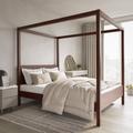 King Size Four Poster Wooden Bed Frame in Walnut - Victoria