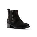 Clarks 525524d Mila Top Black Suede Womens Chelsea Boots