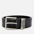 Armani Exchange Men's Metal Buckle Leather Belt - Black - W30