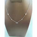Diamond Cz Evil Eye Necklace/Small Silver Layering Protection
