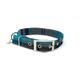 Blue Turquoise Tartan, Royal Stewart Traditional Eyelet Dog Collar