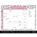 A3 Wall Planner Whiteboard, Personalised Large Family Organiser, Meal Planner, Aluminium Dry Erase White Board Command Centre