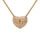 Circa 1980S 3.50 Carat Diamond Heart Necklace in 18 Karat Yellow Gold, Vj#1656A