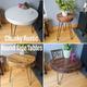 Chunky Round Rustic Side/ Coffee Table, With Steel Hairpin Legs | Multiple Sizes