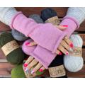 Women's 100% Alpaca Fingerless Gloves Knitted Arm Warmers Wrist Long Arm Texting Knit Accessories Handmade in UK