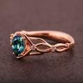 Teal Sapphire Engagamet Ring, Montana Celtic Engagement Pear Ring