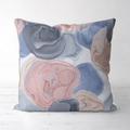 Coastal Pillow Abstract Design, Beach House Decor, Blue & Pink Cover, Toss Pillow, Throw Nautical Scatter Cushion, Beach Pebbles 1