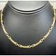 Vintage 9 Ct White & Yellow Gold Fancy Link Chain Necklace 17.77 Gms 16 Inch