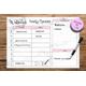 Personalised Family Wall Planner Wipe Clean White Board Dry Organiser Weekly Meal Weight Loss Shopping List Marble