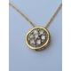 06N-Price 399 - Include Pendant & Necklace 10K Gold Diamond Genuine Round 18 Inc Length Wheat Chain 2.31Gram