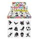 24 Boys Black Temporary Tattoos Transfers Football Kids Party Bag Fillers Favours