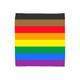 8 Colour Gay Pride Rainbow Flag | Brown & Black Stripes/Poc Bandana | With Sewn Hems